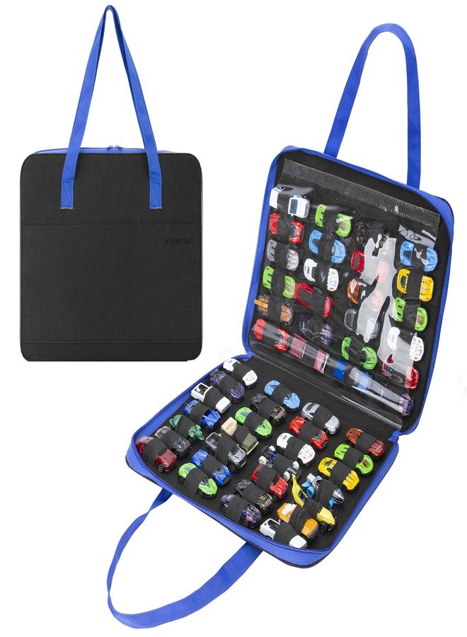 JOYMOMO Toy Car Organizer Carrying Case Compatible with Matchbox Cars, Portable Carrying Container Carrier Holder Fit for 52 Toy Car Storage (Toy Cars Not Included) (Black) - Image 1