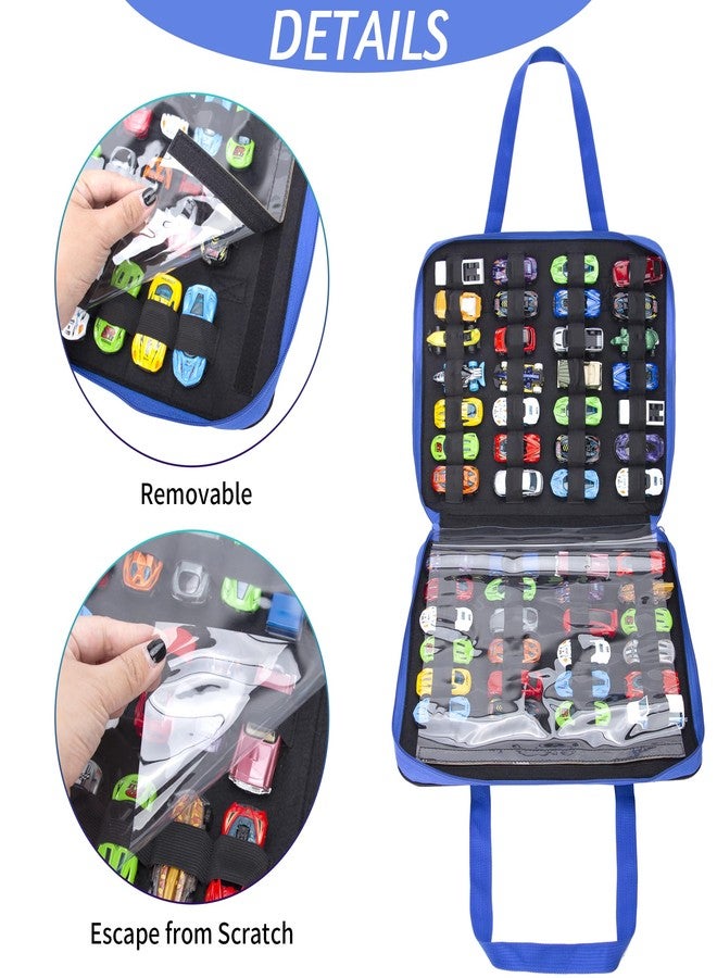 JOYMOMO Toy Car Organizer Carrying Case Compatible with Matchbox Cars, Portable Carrying Container Carrier Holder Fit for 52 Toy Car Storage (Toy Cars Not Included) (Black) - Image 4