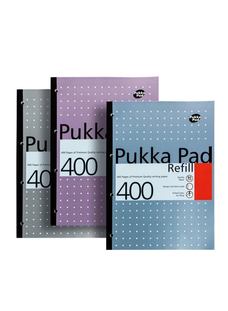 Pukka Pad, A4 Refill, 400 Pages (Colours May Vary). - Image 1