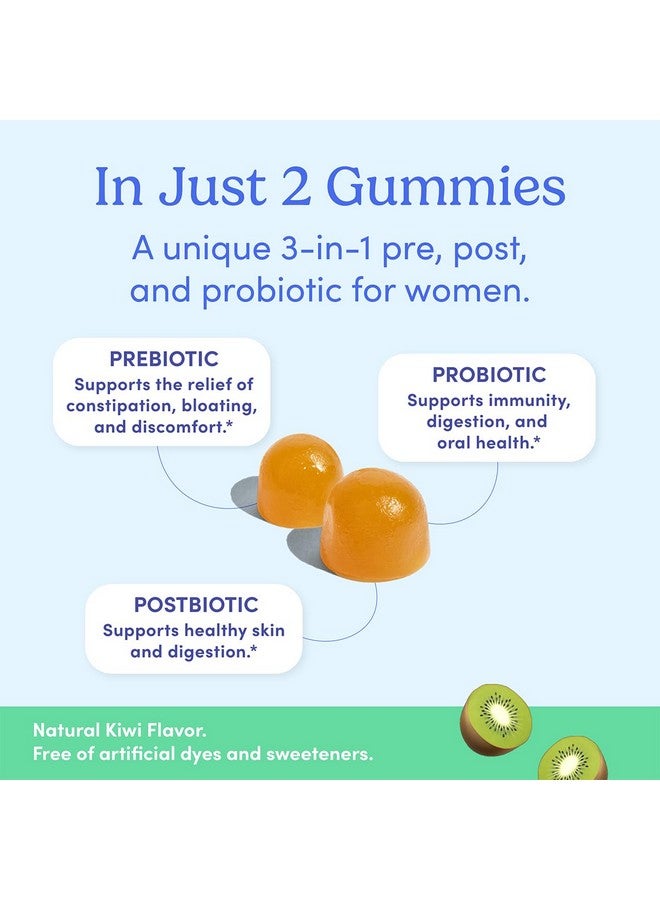 FIRST DAY Women’s Good Gut Tribiotic Gummies - 3-in-1 Prebiotic, Probiotic & Postbiotic Supplement - Supports Immune Function and Digestive, Oral, Skin & Vaginal Health - 30-Day Supply - Image 3
