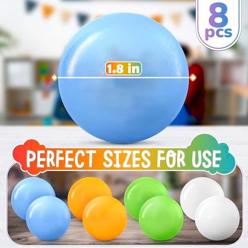 DIMROM 8 Pcs Glow in The Dark Sticky Balls for Ceiling 18 Glow in The Dark Balls Made from Soft TPR Material Wall Ball Set for Easter Party Decorations Sticky Squishy Ball Set That Stick to The Walls - Image 5