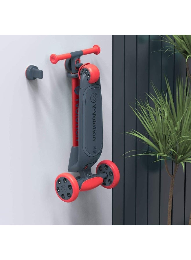 Yvolution Y Glider Nua 3-Wheel Scooter (Red)  - Image 3