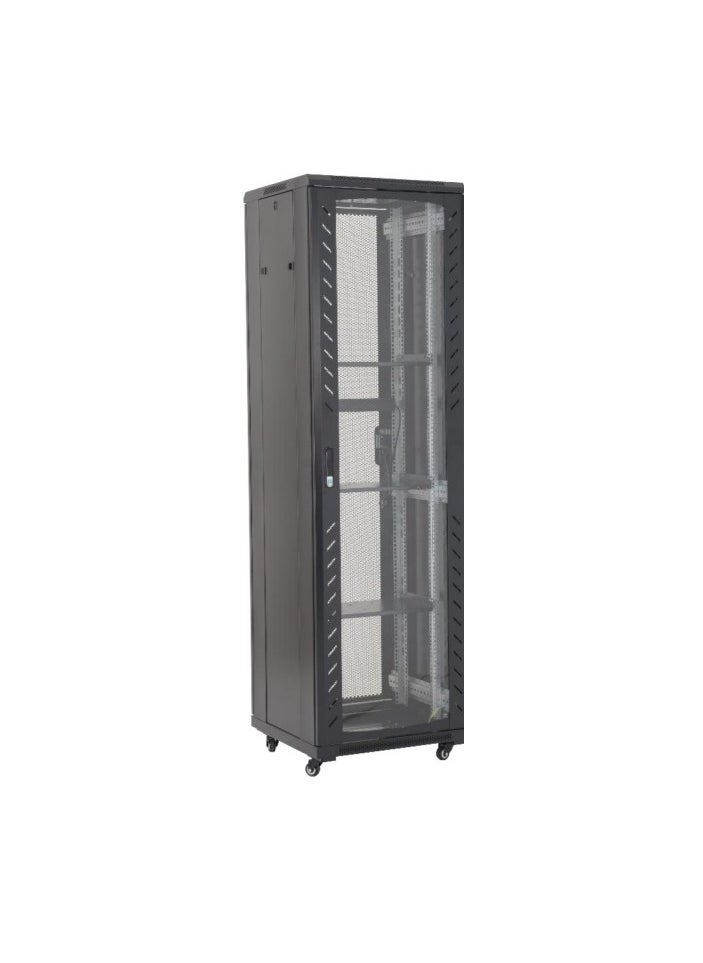 CABNET 42U floor standing, ready to assemble 600x800x2055 with 4 fans + 1 shelf