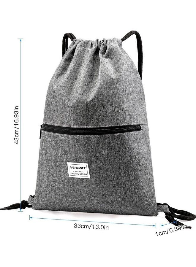 NIBEMINENT Gym Sack Drawstring Backpack Water-Resistant 43x33x1cm  - Image 5