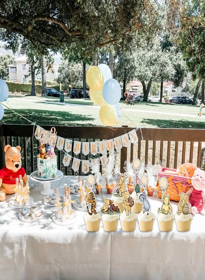 CORODER 48PCS Cute Bear Cupcake Toppers For First Birthday, Oh Baby, Newborn Party Cake Decorations Party Supply - Image 4