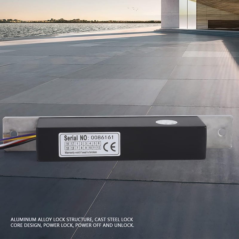 كلاراكو أقفال كهرومغناطيسية 12 فولت/24 فولت، قفل مغناطيسي كهربائي من الألومنيوم بباب واحد مع إشارة تحكم في الوصول للباب الزجاجي/الباب الخشبي - Image 3