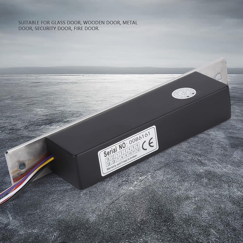 كلاراكو أقفال كهرومغناطيسية 12 فولت/24 فولت، قفل مغناطيسي كهربائي من الألومنيوم بباب واحد مع إشارة تحكم في الوصول للباب الزجاجي/الباب الخشبي - Image 2