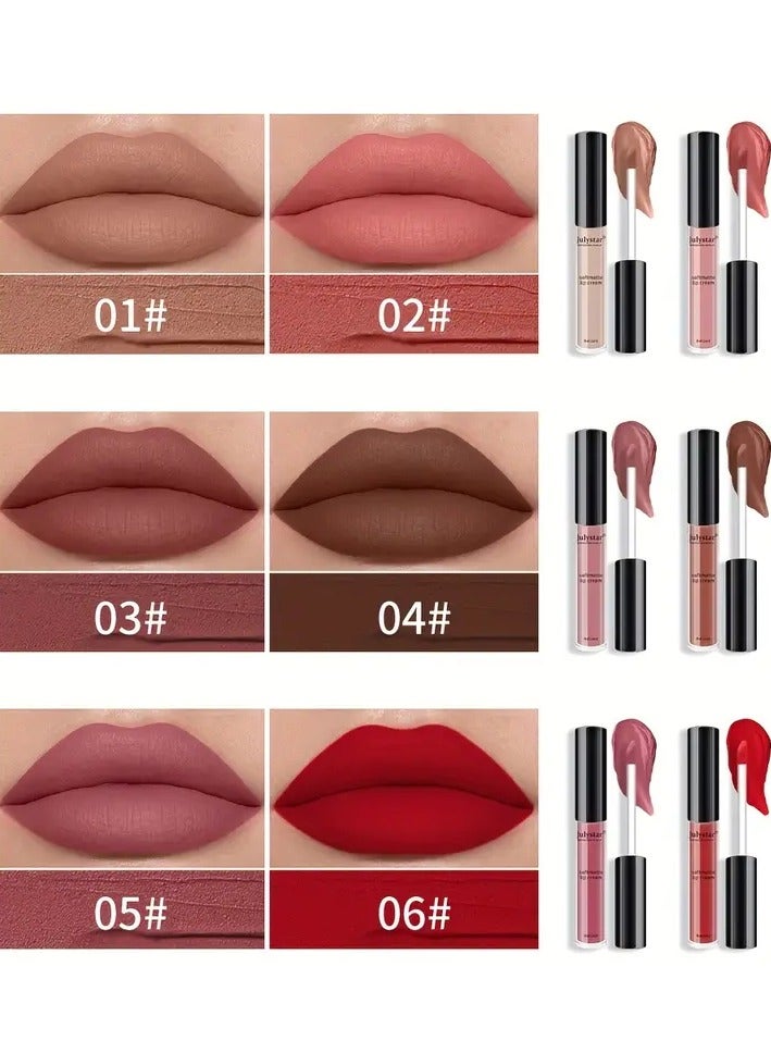 Julystar Liquid Lipsticks, Dual Use For Lip And Cheek, Smooth High Pigmented Semi- Matte Finish, Hydrating Lip Gloss Valentine's Day Gifts - Image 4