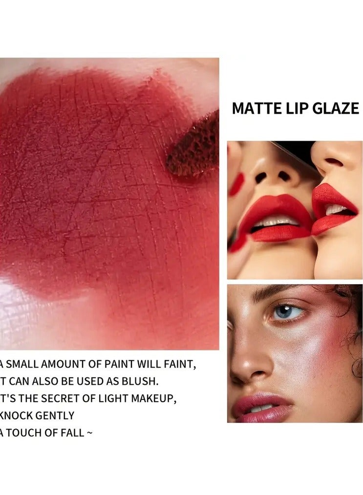 Julystar Liquid Lipsticks, Dual Use For Lip And Cheek, Smooth High Pigmented Semi- Matte Finish, Hydrating Lip Gloss Valentine's Day Gifts - Image 3