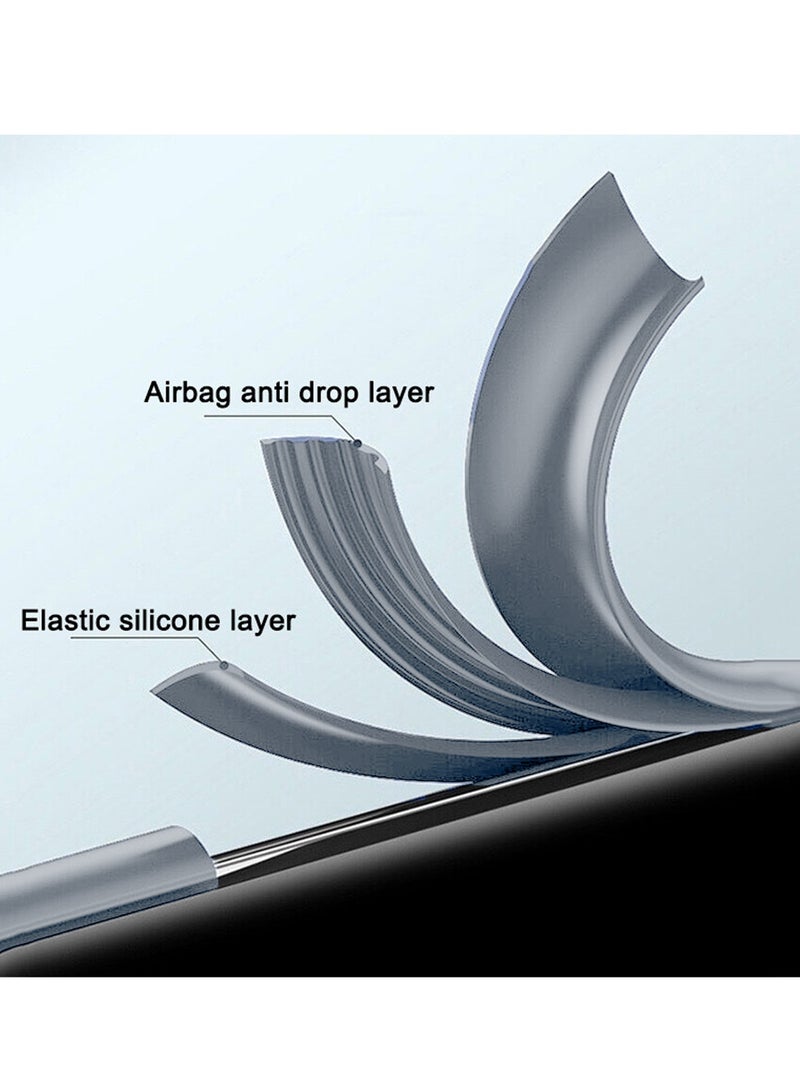 دبليو تيك غطاء هاتف سامسونج جالاكسي S25 FE 5G 2025 من الجلد الصناعي الفاخر ضد الصدمات مع بطانة مطاطية ناعمة (MCFLSN) - رمادي - Image 5