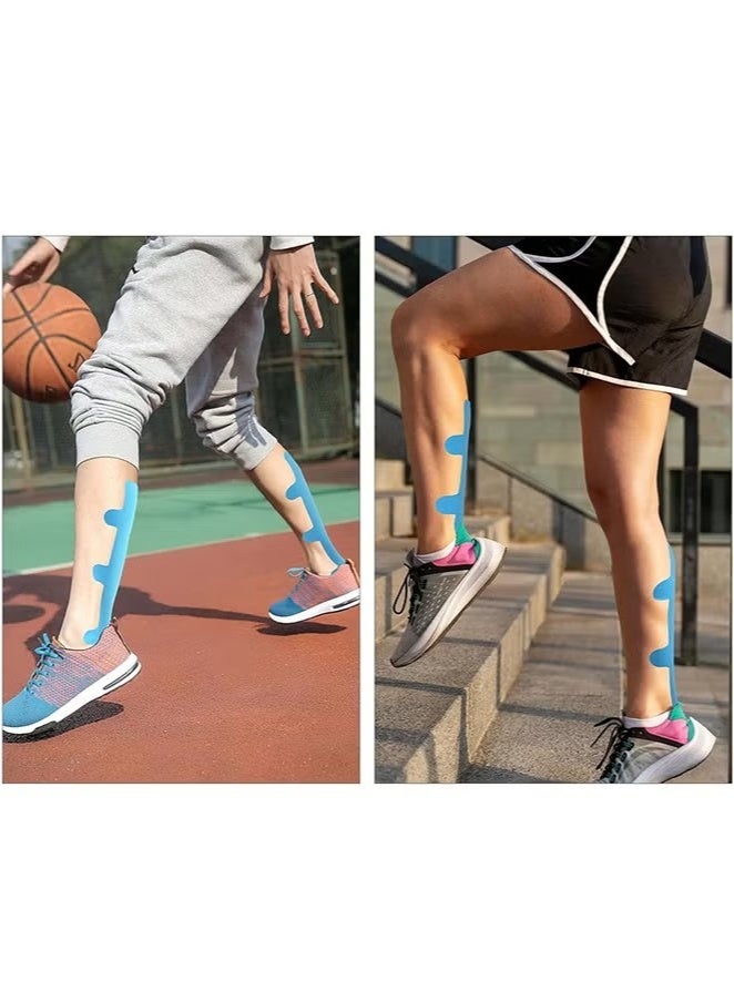 Generic 4 Pcs Achilles Tendonitis Kinesiology Tape Precut Achilles Tendon Ankle Tape Latex Free for Sprained Ankle Relief Muscle Support Foot Pain Athletic Sport  - Image 5