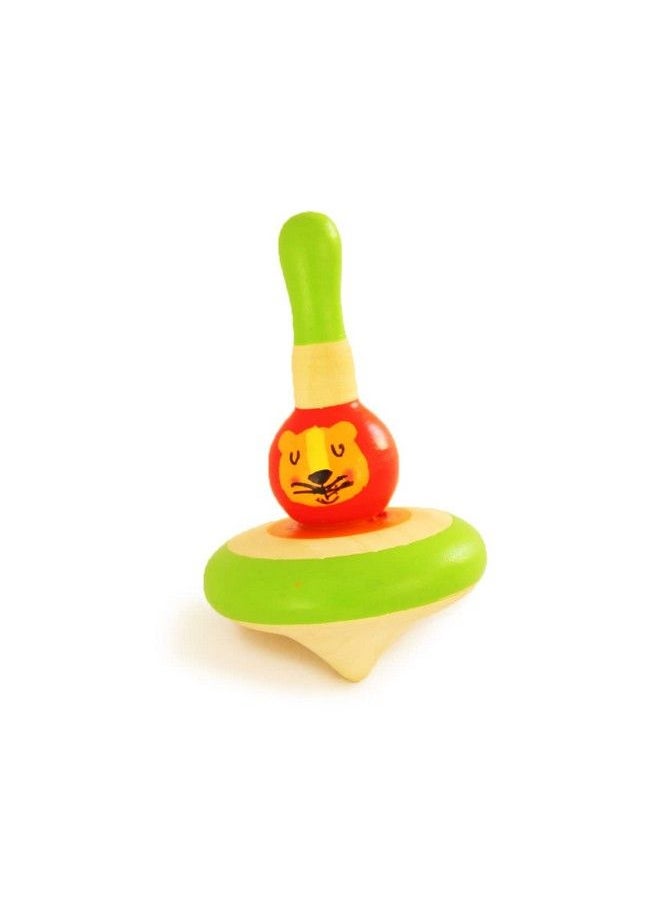 Shumee - Wooden Animal Spinning Topsset Of 3 Lattu (3 Years+) ; Curiosity & Fine Motor Skills - Image 1