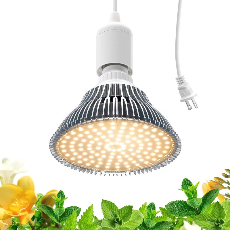 Bstrip Hanging Grow Light for Indoor Plant, 25W Full Spectrum Hanging Plant Light, 3000K LED Grow Light Bulbs with 16.4FT Power Cord, 1 Pack - Image 1