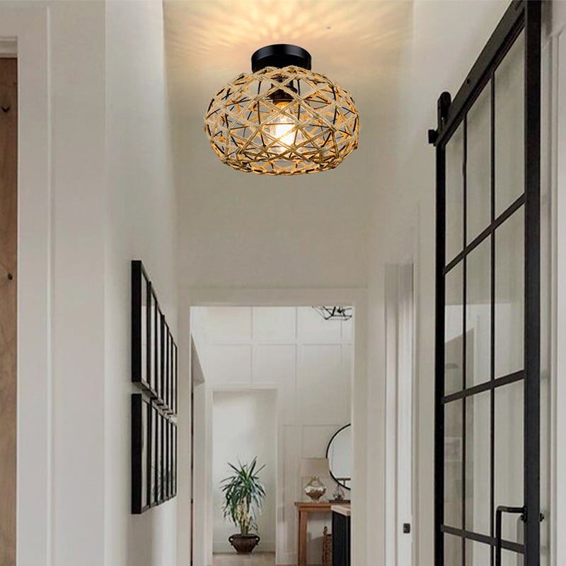 🏠 أضواء سقف بتصميم حبل من القنب للديكور المنزلي - Image 5