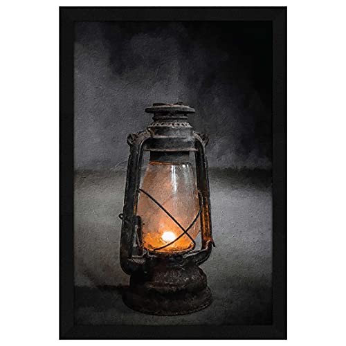 ArtX Paper Abstract Lantern Framed Wall Painting For Wall Decoration, Multicolor, Abstract, 12.5 X 18.5 inches, Set of 1 - Image 1