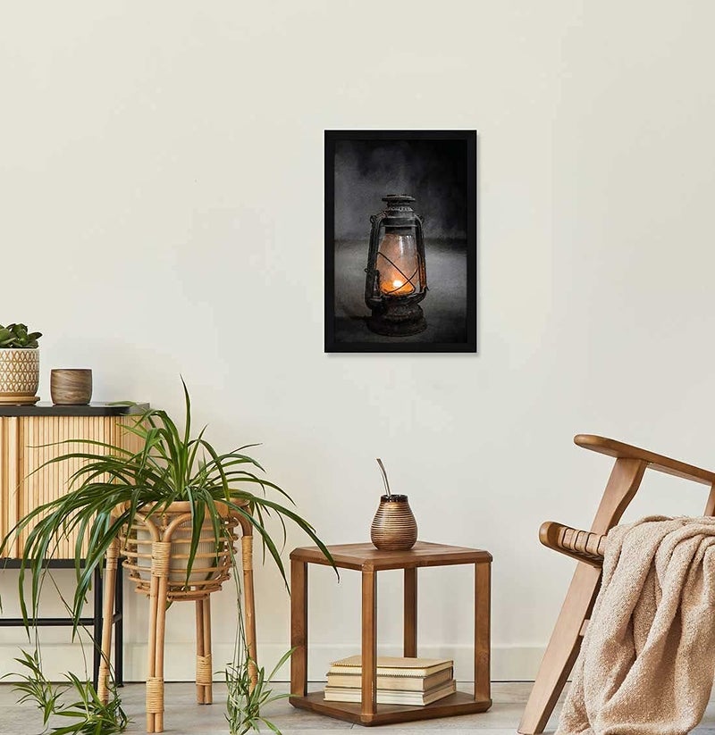 ArtX Paper Abstract Lantern Framed Wall Painting For Wall Decoration, Multicolor, Abstract, 12.5 X 18.5 inches, Set of 1 - Image 4