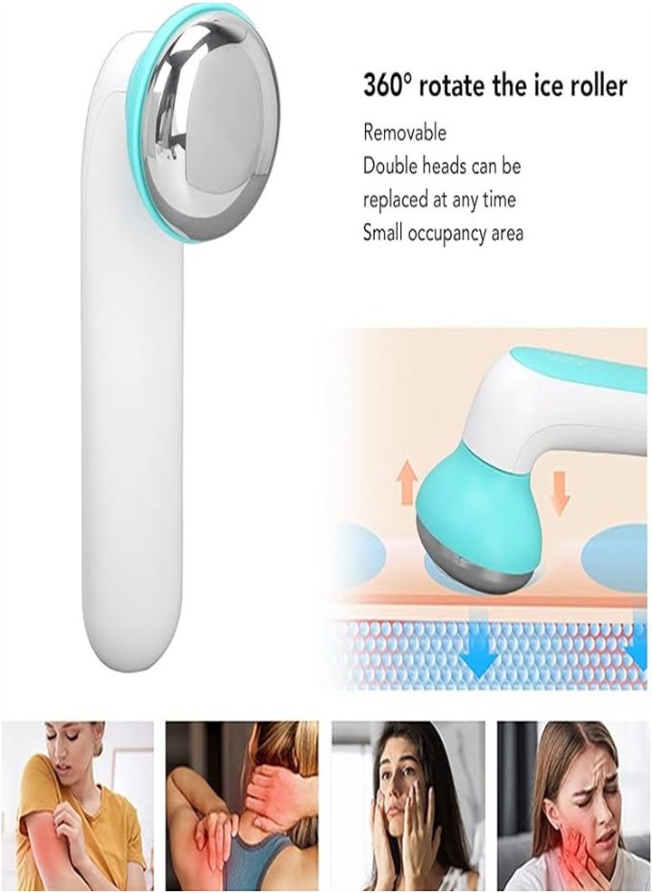 Generic - Metal Portable Ice Roller for Eye Massage, Facial Firming and Lifting Roller, Migraine Cold Massager with 2 Stainless Steel Heads - Image 1