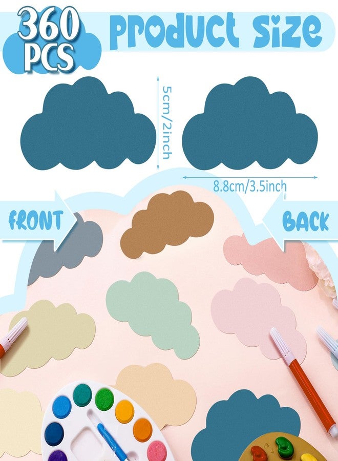 Yaomiao 360 Pcs Boho Cloud Cutouts Paper for Bulletin Board, 3.5 Inch - Image 2