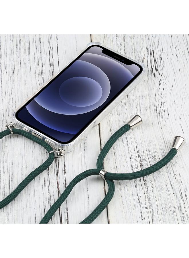 Zaboon Case For iPhone 13 Four-corner Shockproof Transparent TPU Protective Case with Lanyard - Image 3