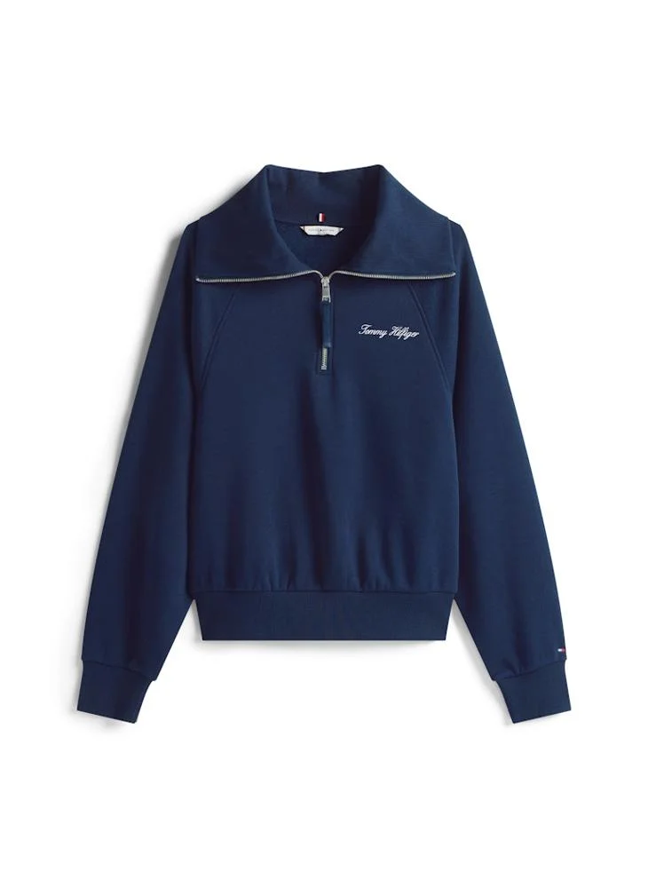 تومي هيلفيغر Logo Half Zip Sweatshirt