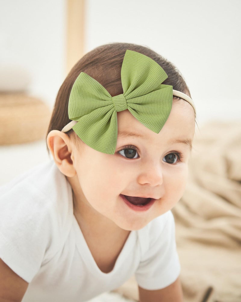 doboi 20PCS Baby Girls Headbands Hair Bows Nylon Hairbands Hair Accessories for Newborn Infant Toddlers Little Girls - Image 5