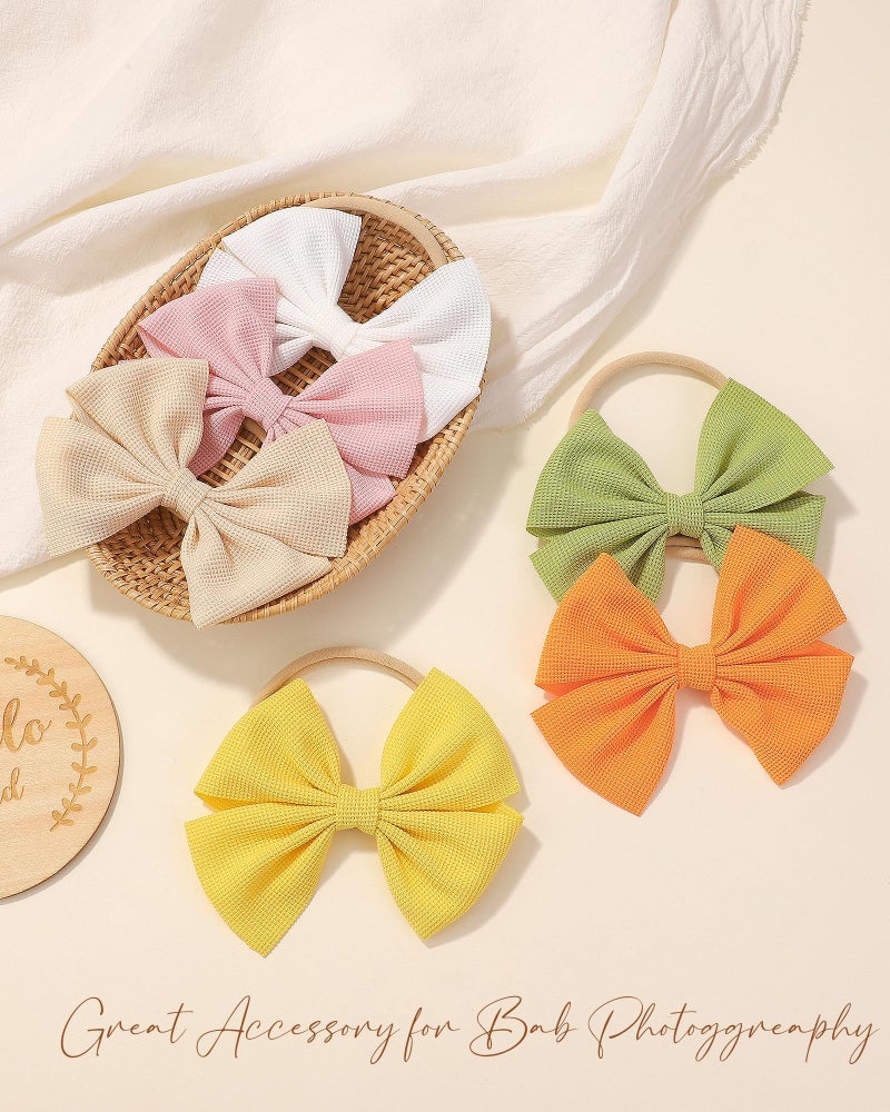 doboi 20PCS Baby Girls Headbands Hair Bows Nylon Hairbands Hair Accessories for Newborn Infant Toddlers Little Girls - Image 4