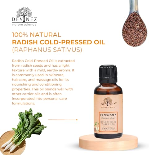 Devinez Radish Cold-Pressed Oil, 15ml 100% Pure, Natural & Undiluted for dry skin, rashes, and cracks, Fights Hair Fall, Eliminates Dandruff, Shiny & Healthy Hair, - Image 3