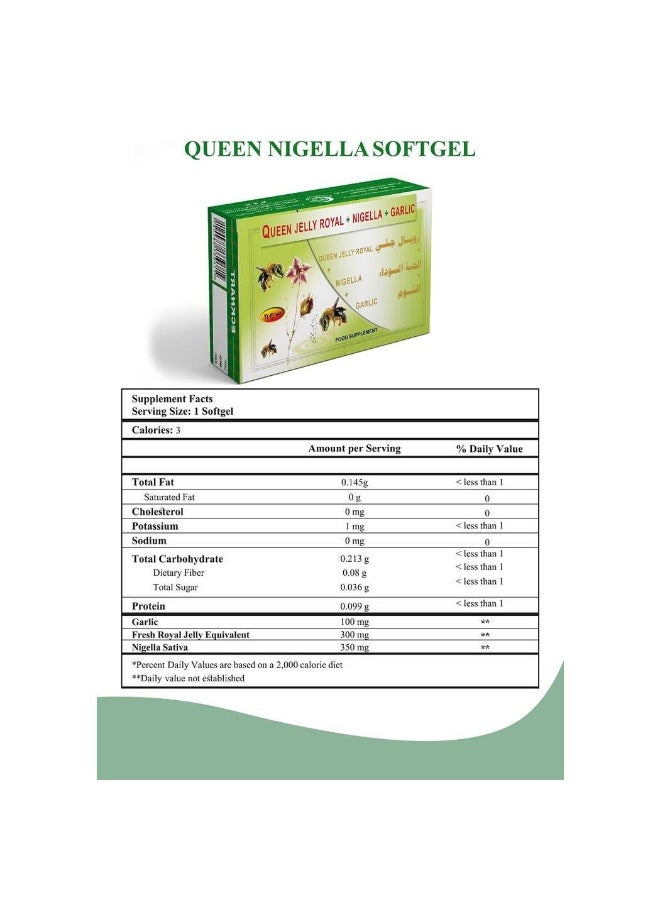 ECKHART Queen Jelly Royal + Garlic + Nigella 30 Capsules - Image 3
