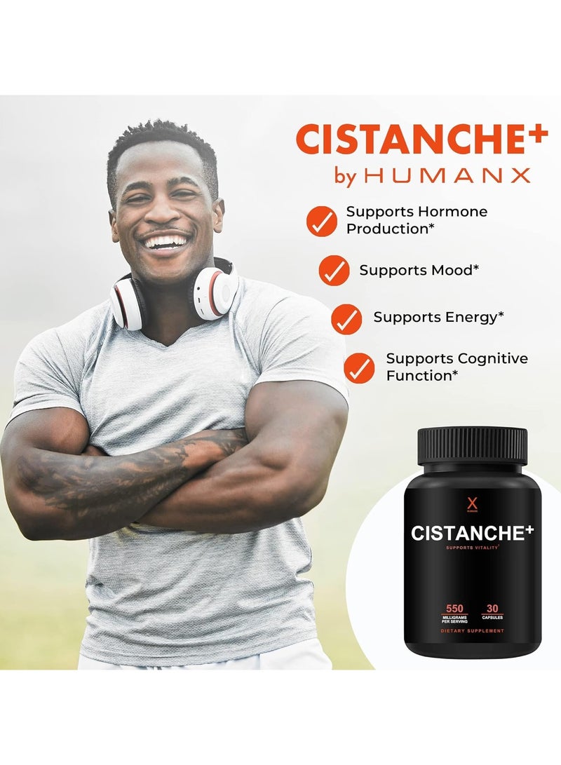Humanx Cistanche+ 550MG (Cistanche Tubulosa Extract Powder For Men) USA Third Party Tested - Easy to Swallow Capsules - Powerful Supplement to Support Athletic Performance, Strength, and Vitality - Image 3