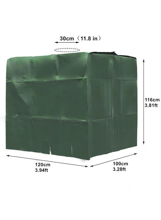 Generic Green 1000 liters IBC container aluminum foil waterproof and dustproof cover rainwater tank Oxford cloth UV protection cover 