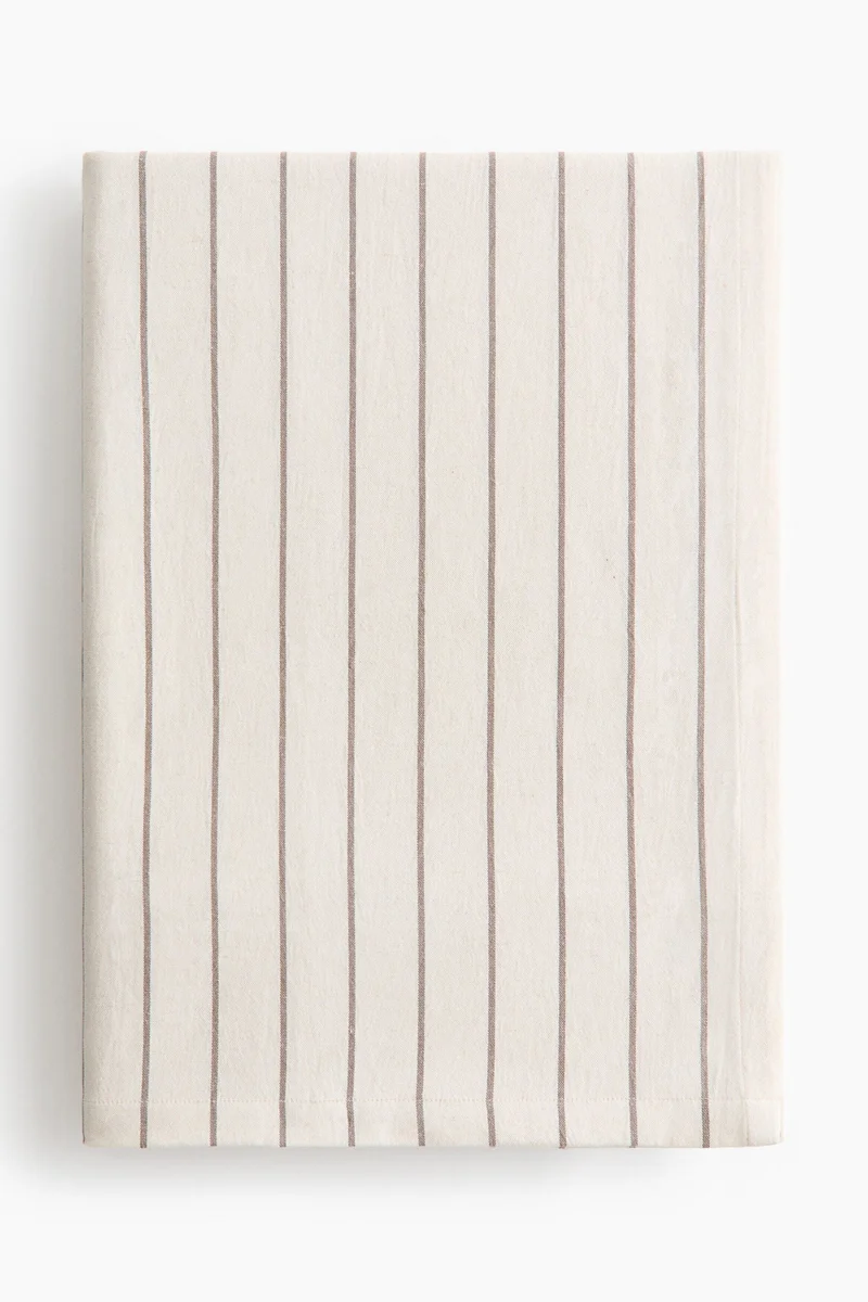H&M Patterned linen-blend tablecloth