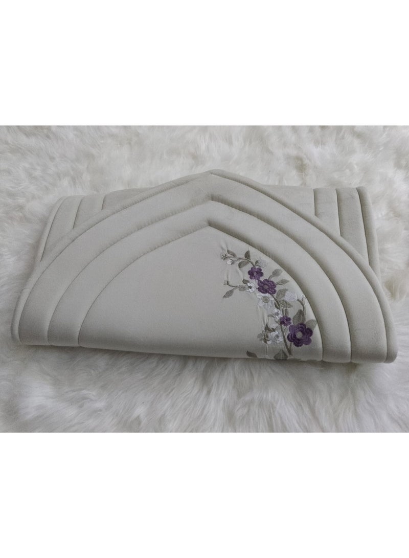 سمارت هوم سجادة صلاه اسفنج مطرز خامة ناعمة  توفر لك الرحة - Image 2