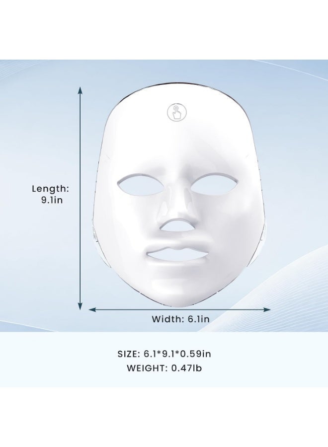 7 Colors LED Facial Beauty Mask with Adjustable Strap & USB Charging - Phototherapy Skin Rejuvenation - Image 3