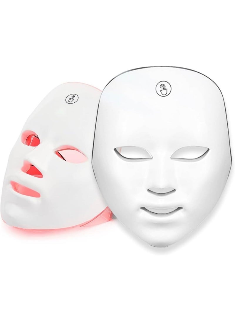 7 Colors LED Facial Beauty Mask with Adjustable Strap & USB Charging - Phototherapy Skin Rejuvenation - Image 1