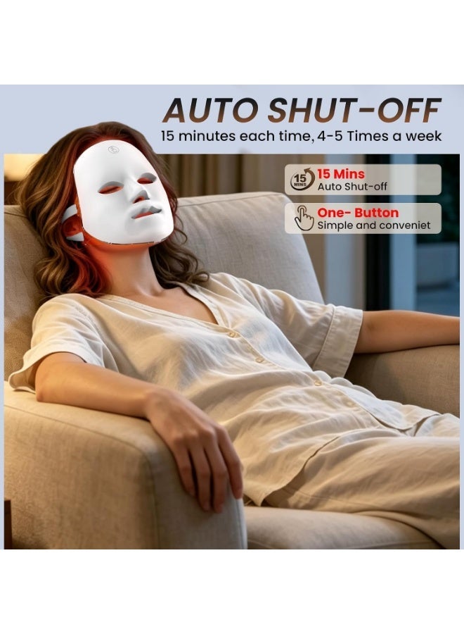 7 Colors LED Facial Beauty Mask with Adjustable Strap & USB Charging - Phototherapy Skin Rejuvenation - Image 5