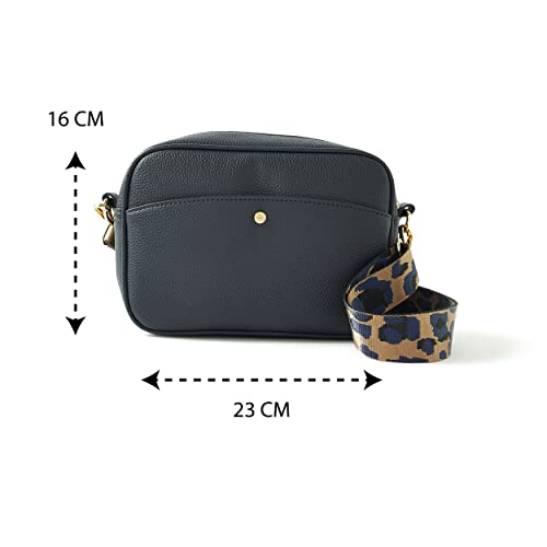 Accessorize حقيبة كاميرا نسائية من أكسيسورايز لندن باللون الأزرق البحري | حقيبة حمل للنساء عصرية | حقيبة عبر الجسم أنيقة للنساء | حقيبة كتف/عبر الجسم للنساء مع حزام قابل للتعديل - Image 5