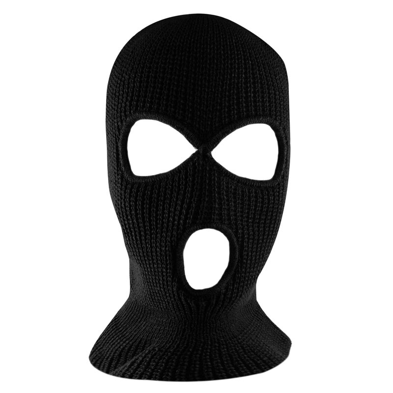 Super Z Outlet Knit Sew Acrylic Outdoor Full Face Cover Thermal Ski Mask by Super Z Outlet, Black, One Size Fits Most - Image 1