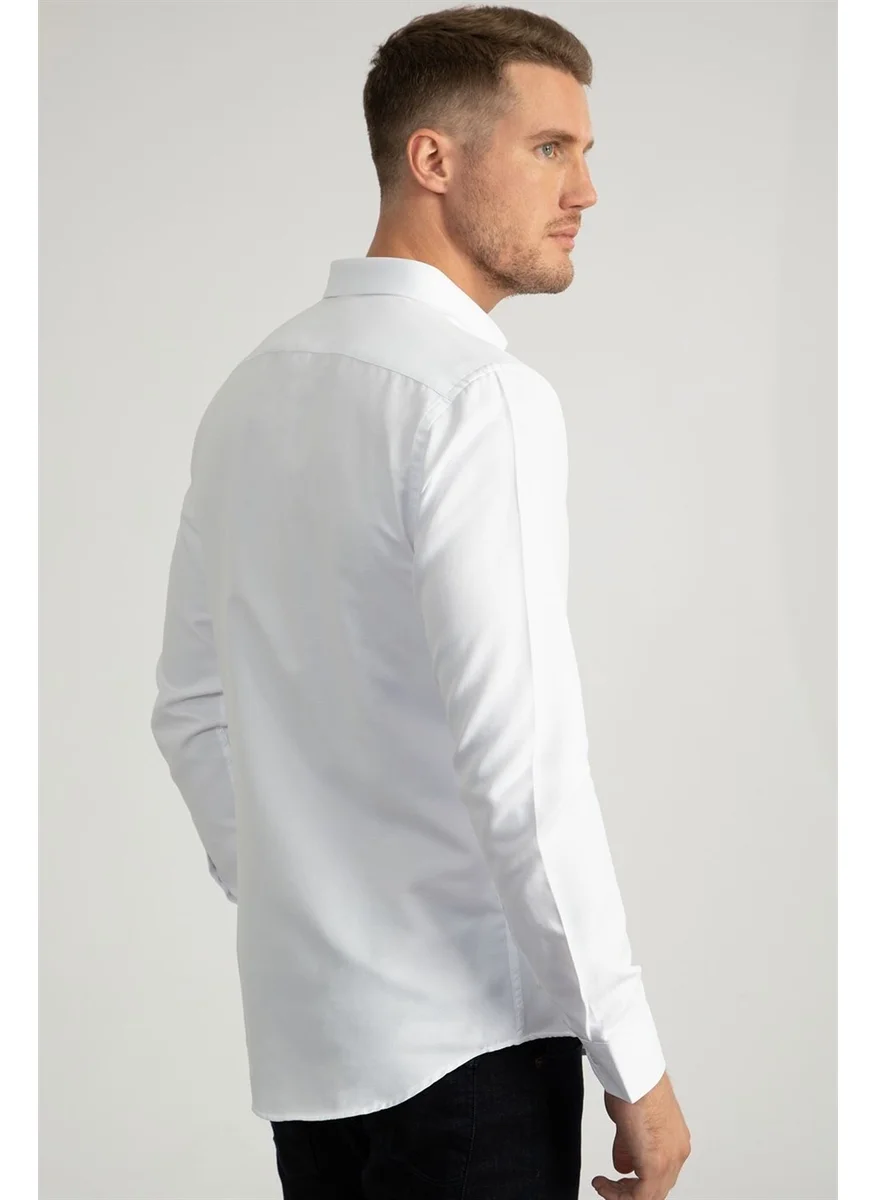 Tudors Slim Fit Narrow Cut Dobby Men's Shirt