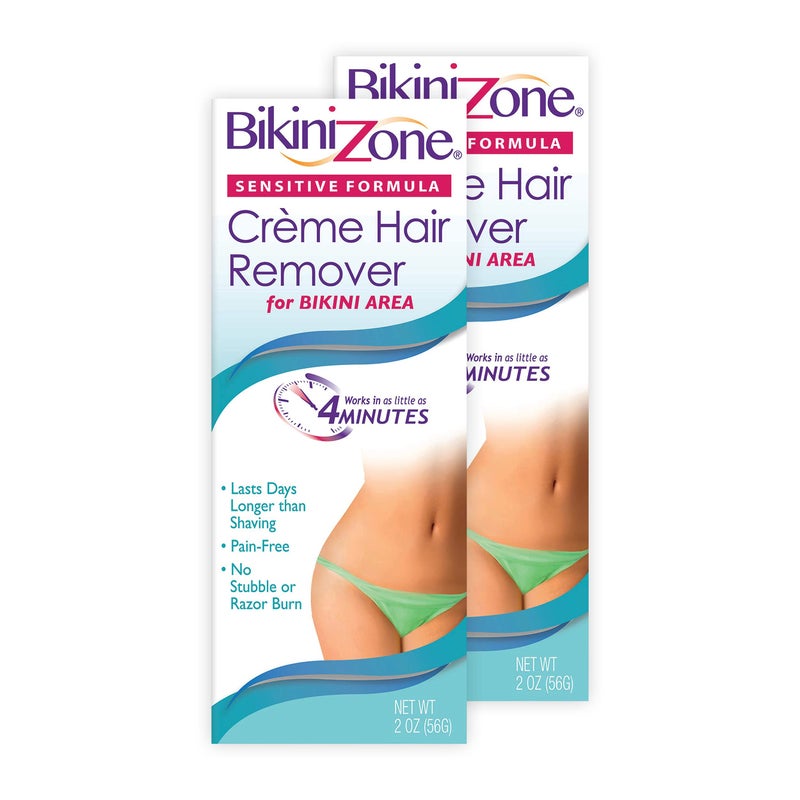 Bikini Zone Crme Hair Remover for Intimate Areas 2 Oz 2 Pack