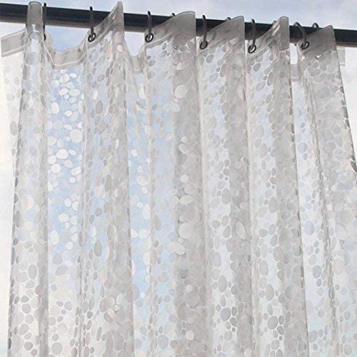 SHAVIN PVC Self Designed Transparent Shower Curtains (54 X 108 Inches, Transparent) - Image 5