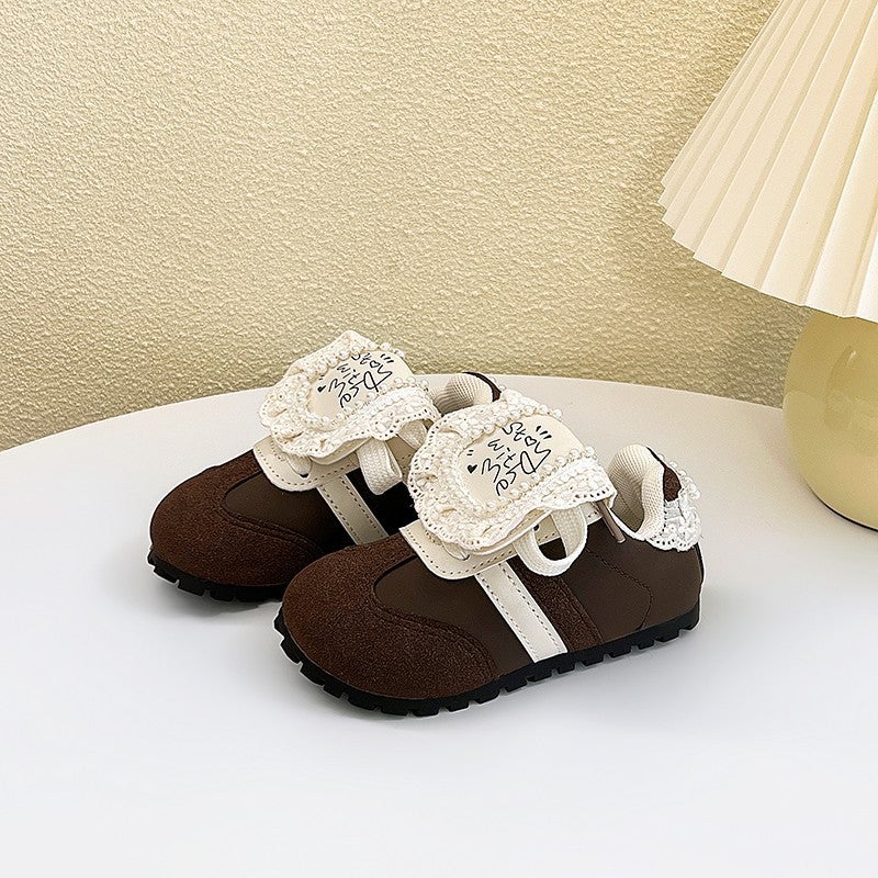 Autumn Girls Korean Style Sneakers Princess Shoes Soft Sole Casual Shoes Puff Shoes Children'S Dexun Shoes - Image 1