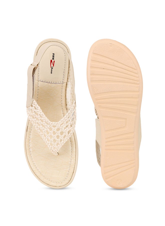 She Zone أحذية شوزون المسطحة ذات حزام T للنساء - Image 5