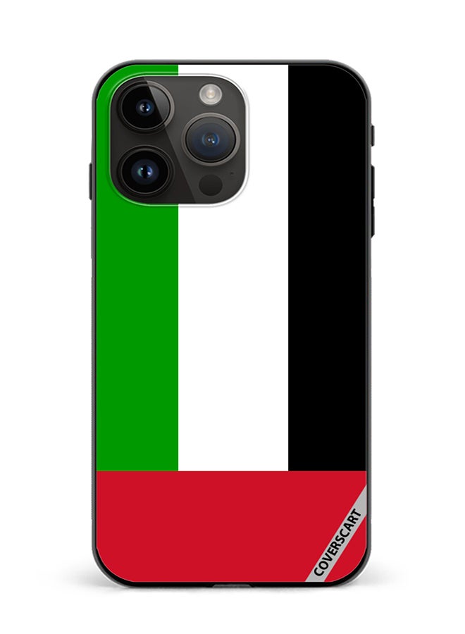 Protective Case Cover For Apple iPhone 12 Pro Uae Flag Design Multicolour
