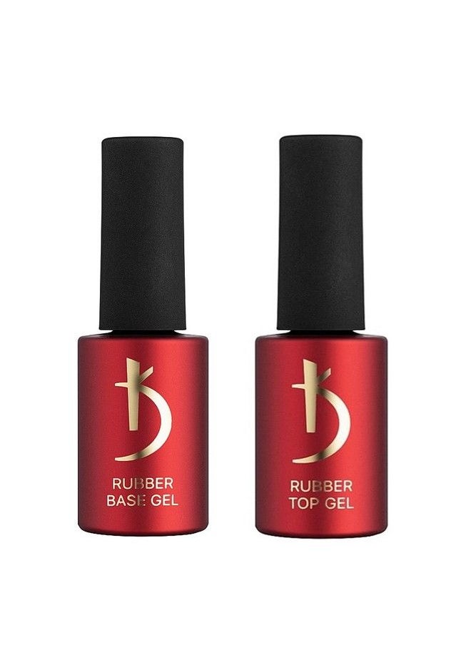 KODI - Professional Rubber Top & Base Gel Set By Kodi 15Ml 0.5 Oz Soak Off Polish Fingernails Coat Kit For Long Lasting Nails Layer Easy To Use Nontoxic & Scentless Cure Under Led Or Uv Lamp - Image 1