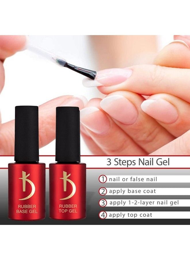 KODI - Professional Rubber Top & Base Gel Set By Kodi 15Ml 0.5 Oz Soak Off Polish Fingernails Coat Kit For Long Lasting Nails Layer Easy To Use Nontoxic & Scentless Cure Under Led Or Uv Lamp - Image 1