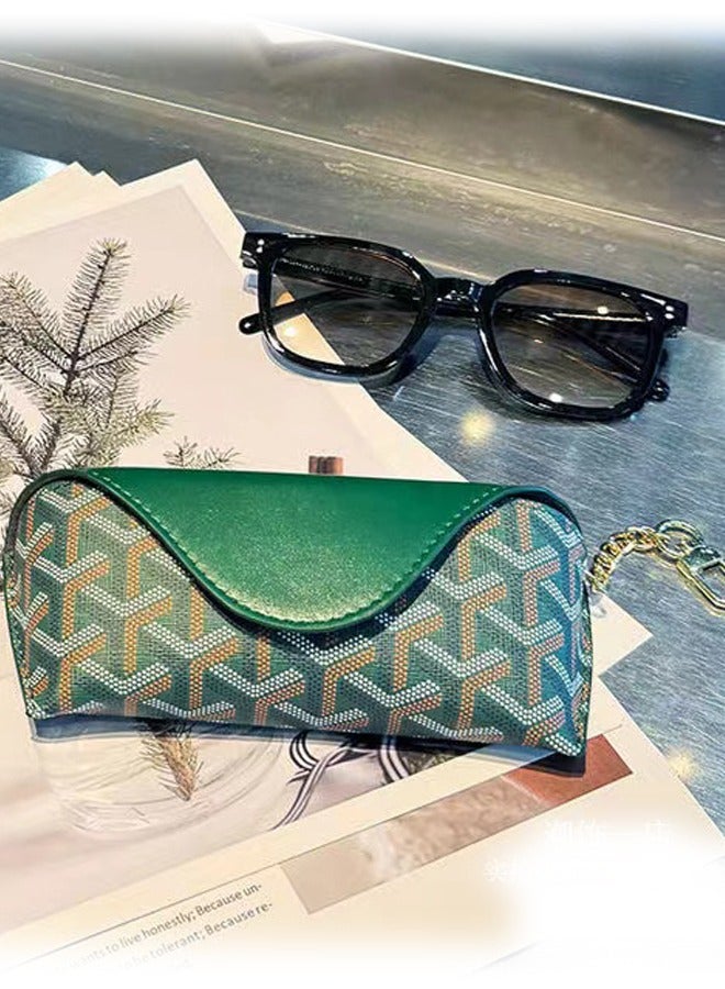 Joyelink Soft Leather Sunglasses Bag Eyeglass Case,Portable Slim Travel Sunglasses Pouch,Anti-Stress Sun Glasses Storage Bag with Lanyard,Glasses Protective Case,Spectacle Case  - Image 1