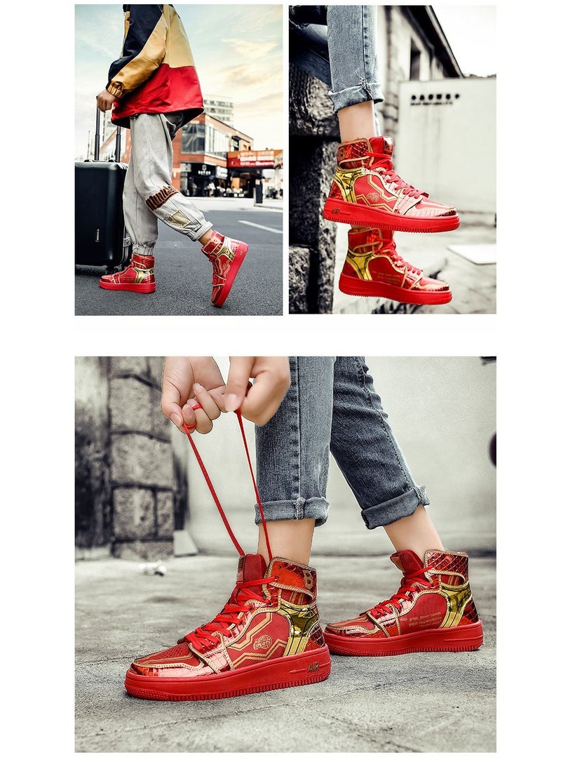 High gloss thick sole sports shoes