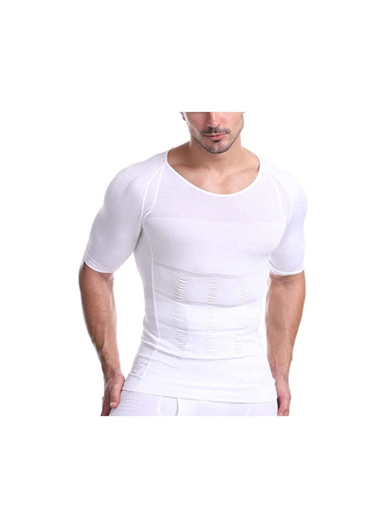 DeloPik Short sleeves tank corset men corset abdomen vest muscle body shaper top (30)  - Image 1