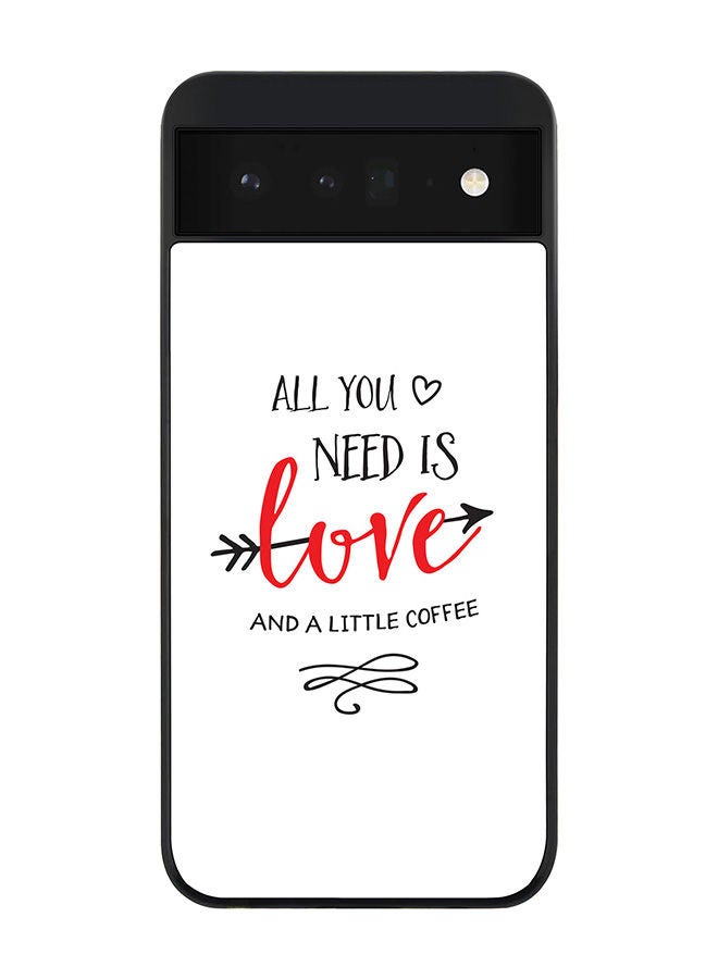 Stylizedd Rugged Black edge case for Google Pixel 6 5G Slim fit Soft Case Flexible Rubber Edges Anti Drop TPU Gel Thin Cover - All You Need Is A Little Love - Image 1