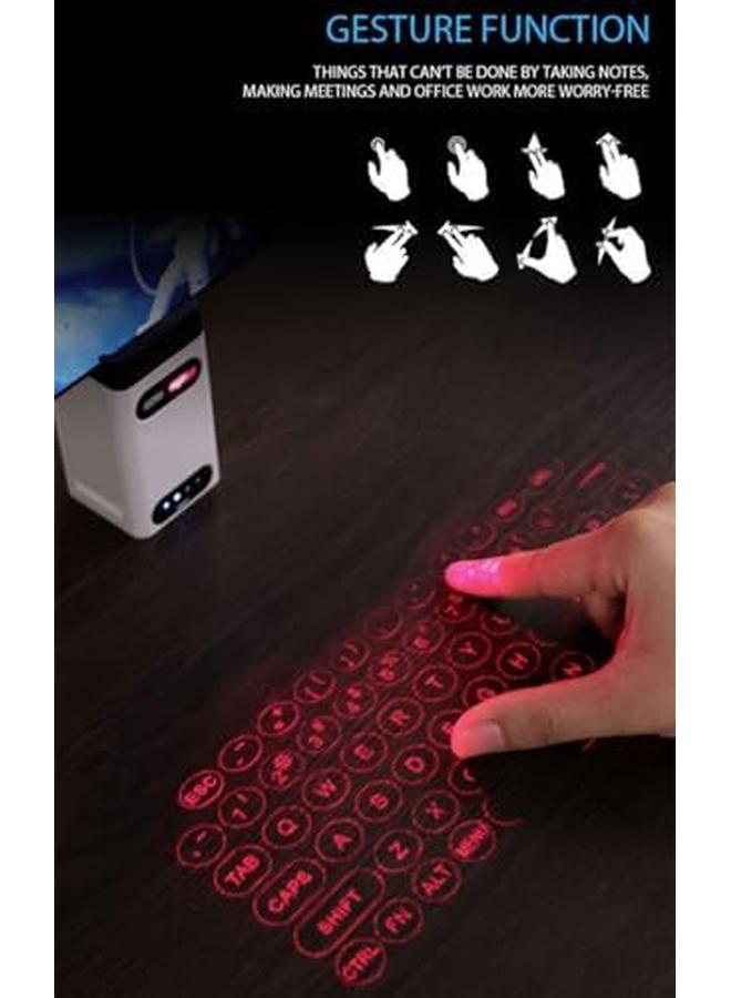 Keyboard Projector Bluetooth Wireless Projection Virtual Keyboard Portable Full Size Keypad Bluetooth Virtual Keyboard Computer Accessories Projection Keyboard For Iphone Holographic Keybo